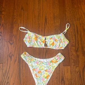 Pacsun floral 2pc swimsuit
